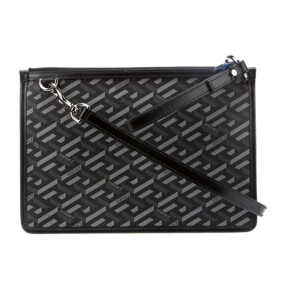 Versace La Greca Coated Canvas Crossbody - NEW IN BOX - Picture 4 of 5